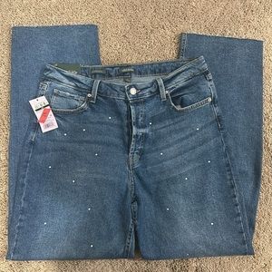 NWT Wild Fable Super High-Rise Straight Rhinestone Jeans 12x31